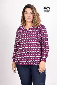Picture of CURVY GIRL PRINTED BLOUSE